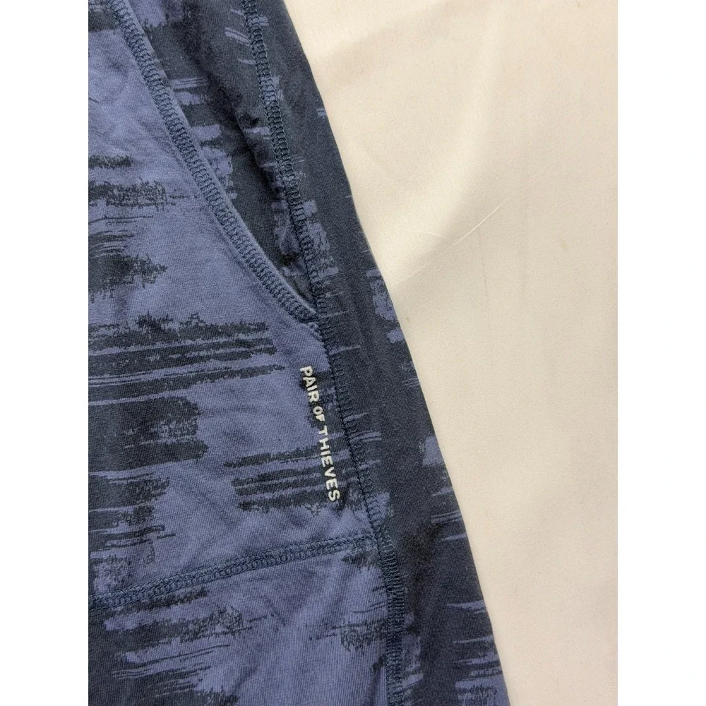 Pair of Thieves SuperSoft Lounge Short Mens Medium Blue Black Pattern Drawstring